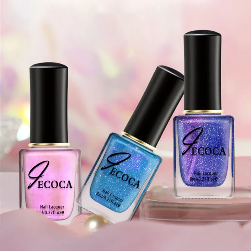 Cucumber Cooling Gel - Esmalte de uñas con purpurina láser,
